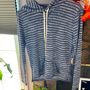 NWT  medium blue and white striped top by Sadie Robinson pullover style top